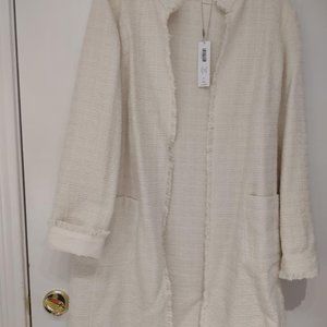 NEW Beautiful Chico's Topper/Jacket in Cream/Off White